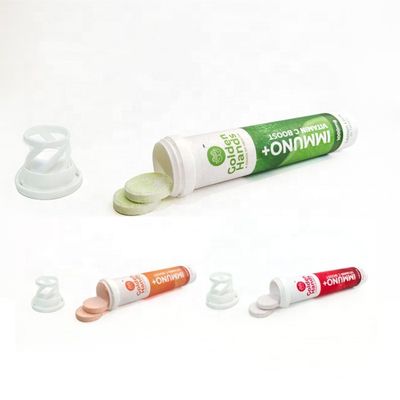 comprar Personalizar tubos de comprimidos de plástico efervescente com cobertura de dessecante e cor personalizada Fabricação em linha