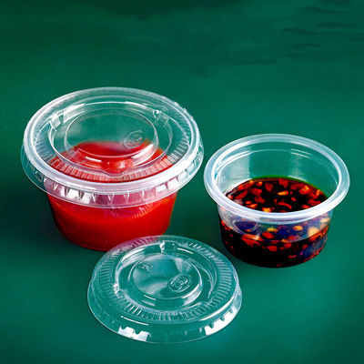 comprar Outros alimentos de cor personalizada de plástico descartável Mini Yogurt Condimento Copo com tampa Fabricação em linha