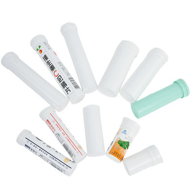comprar 6 cores Imprimir Logotipo personalizado Container de comprimidos efervescentes em PP branco com tampa de dessecante Fabricação em linha