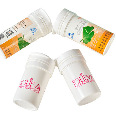 Vitamin C Effervescent Tablets Packaging PP Tube Bottle with Spring Cap and PP Material