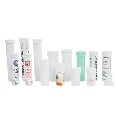 comprar 2024 Tubos de comprimidos efervescentes com logotipo personalizado e material de colarinho de PP de qualidade alimentar Fabricação em linha
