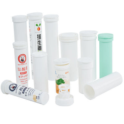 Food Grade PP Customized White Long Collagen Effervescent Tubes for Vitamin C Tablets