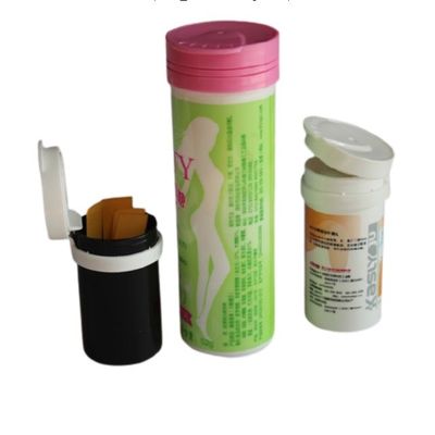 comprar Tubos efervescentes brancos personalizados com rolha de dessicante para comprimidos de vitamina C Tubos OEM Fabricação em linha