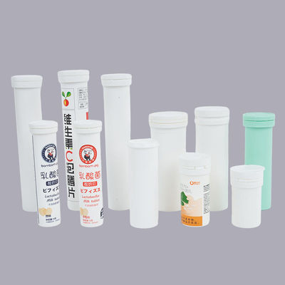 Effervescent Tablet Packaging 24mm PP Empty Plastic Tubes with Dessicant and Vitamin C