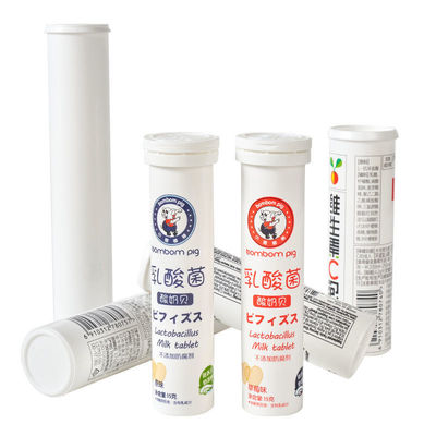 comprar Tubos de embalagem de vitaminas para comprimidos efervescentes com tampa espiral de dessecante e material PP Fabricação em linha