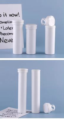 Calcium Vitamin C Effervescent Tablet Tube with Desiccant Cap 144mm White PP Plastic