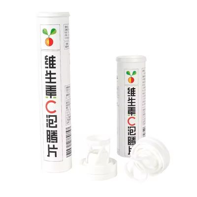 comprar Graduação em alimentos PP Design personalizado Botelho de tubo de comprimido efervescente branco de tamanho comprimido Fabricação em linha