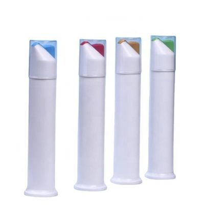 Logotipo personalizado 100ml 110ml PP tubo de bomba sem ar garrafa para pasta de dentes garrafa plástica