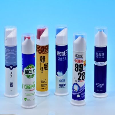 Cosmetic Packaging Tube 100ml Pp Airless Pump Toothpaste Container with Transparent Lid