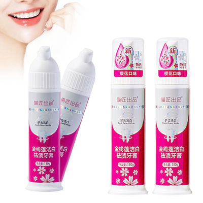 Espremendo pasta de dentes reparar gengivas e clarear dentes com ingrediente de ervas OEM aceito