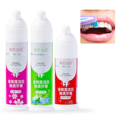 Low MOQ Press Pump Toothpaste for Adults Herbal Ingredient e Dry Offset Printing