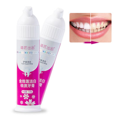 Limpeza multifunção Dentes orais de clareamento de pressão pasta de dentes espuma para adultos Logotipo personalizado