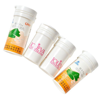 Tubos de embalagem personalizados de comprimidos efervescentes brancos e retos para vitamina C profissional
