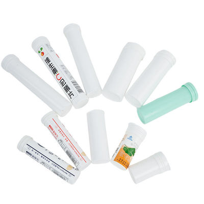 Tubos de armazenamento brancos Tubos de comprimidos efervescentes Material PP para solução de embalagem de vitaminas